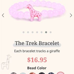 Fahlo Giraffe Bracelet, Kenya Orchid Pink